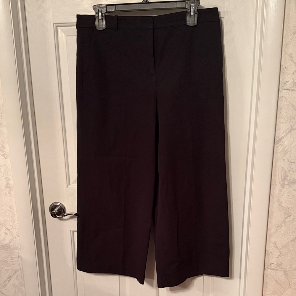 J. Crew Classic Black Wide-Leg Pants